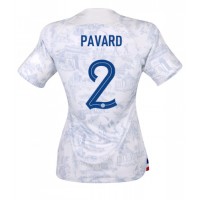 Koszulka piłkarska Francja Benjamin Pavard #2 Strój wyjazdowy dla kobiety MŚ 2022 tanio Krótki Rękaw